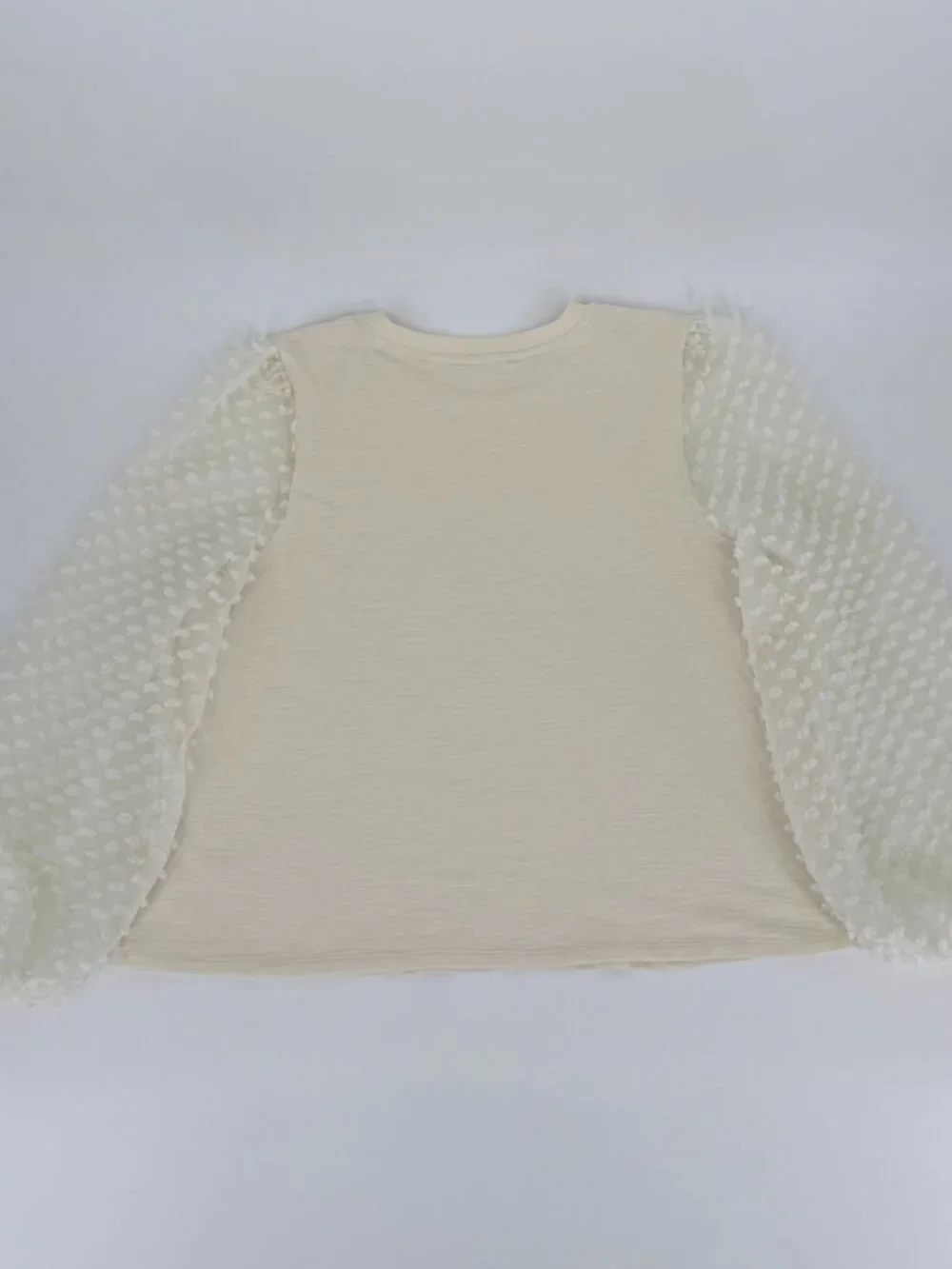 Anthropologie Maeve Romantic Puff Sleeve Top 🤍 Swiss Dot XL